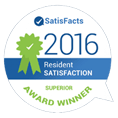 SatisFacts 2016 Resident Satisfaction Superior Award Winner